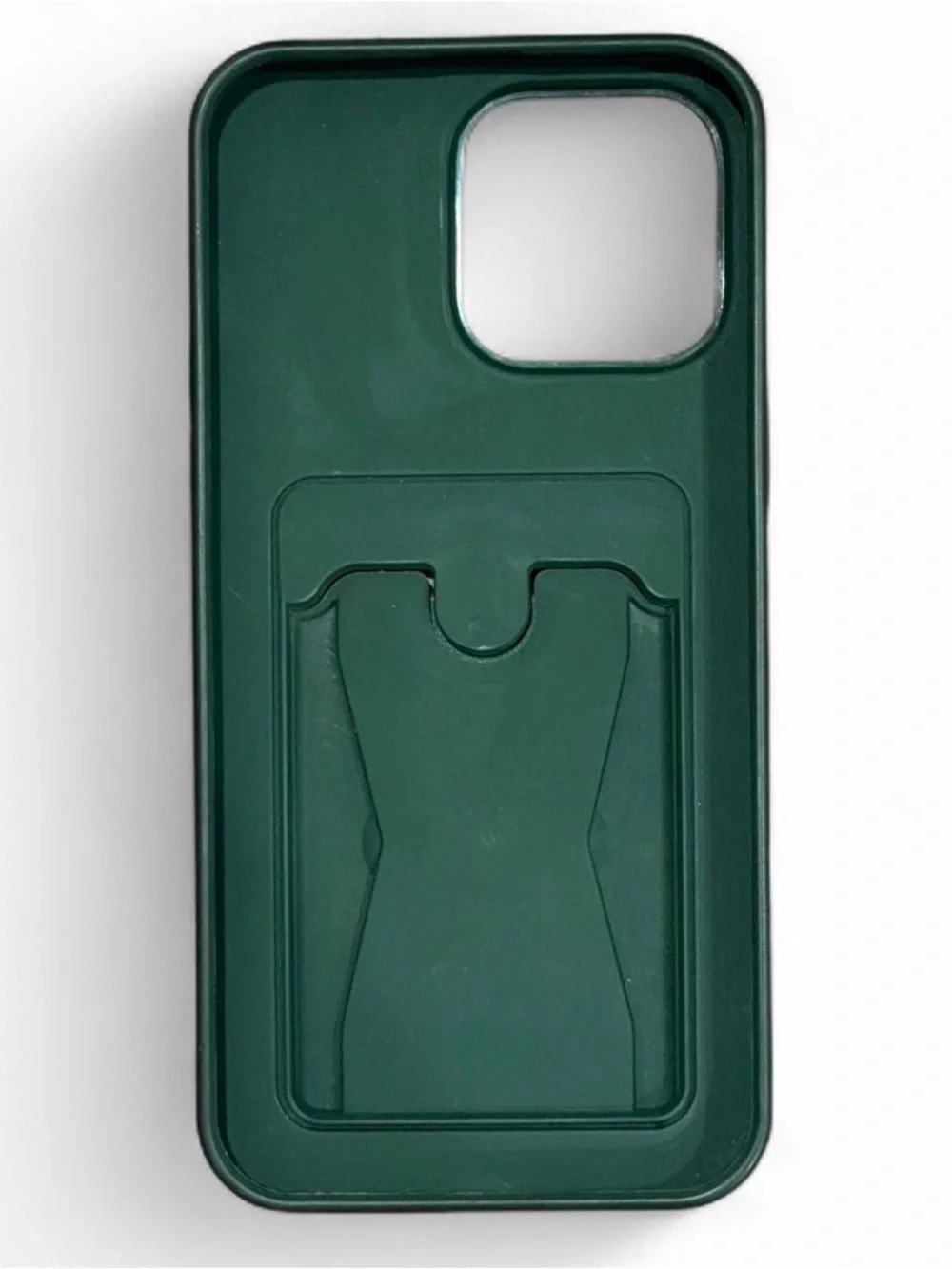 iPhone 14 Pro Max Green Phone Case with Card Holder & Built-In Stand